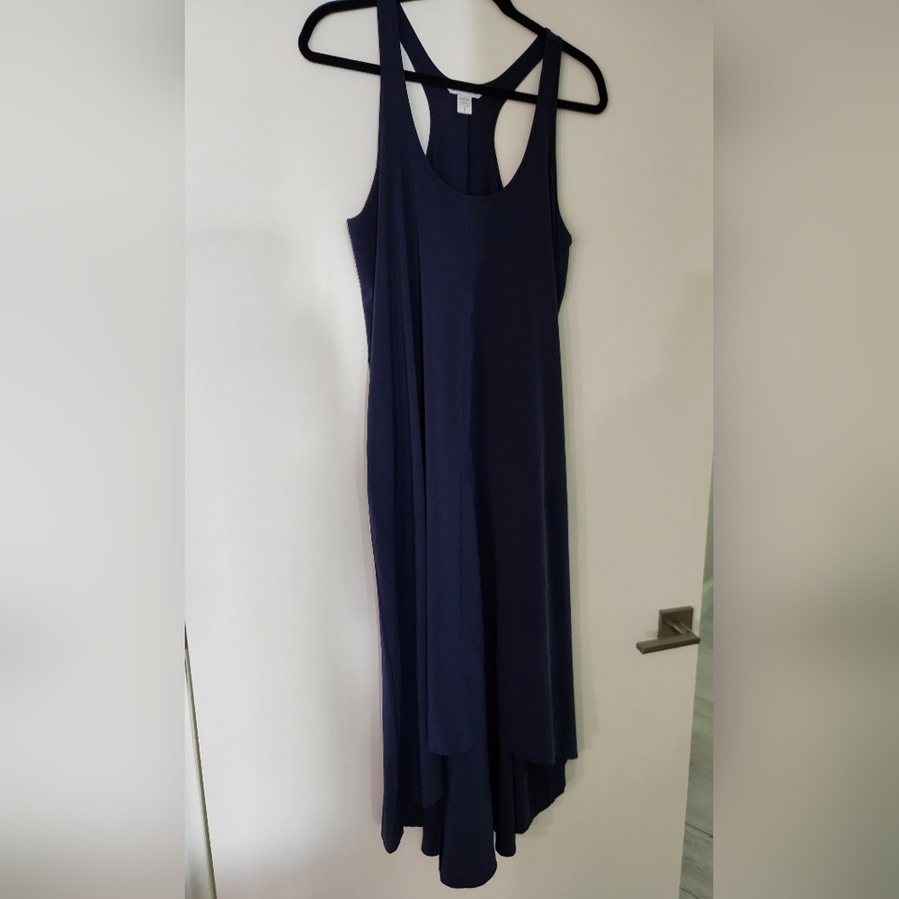 Athleta Presidio Elegant Navy Blue Sleeveless Dress Racerback Size SMALL